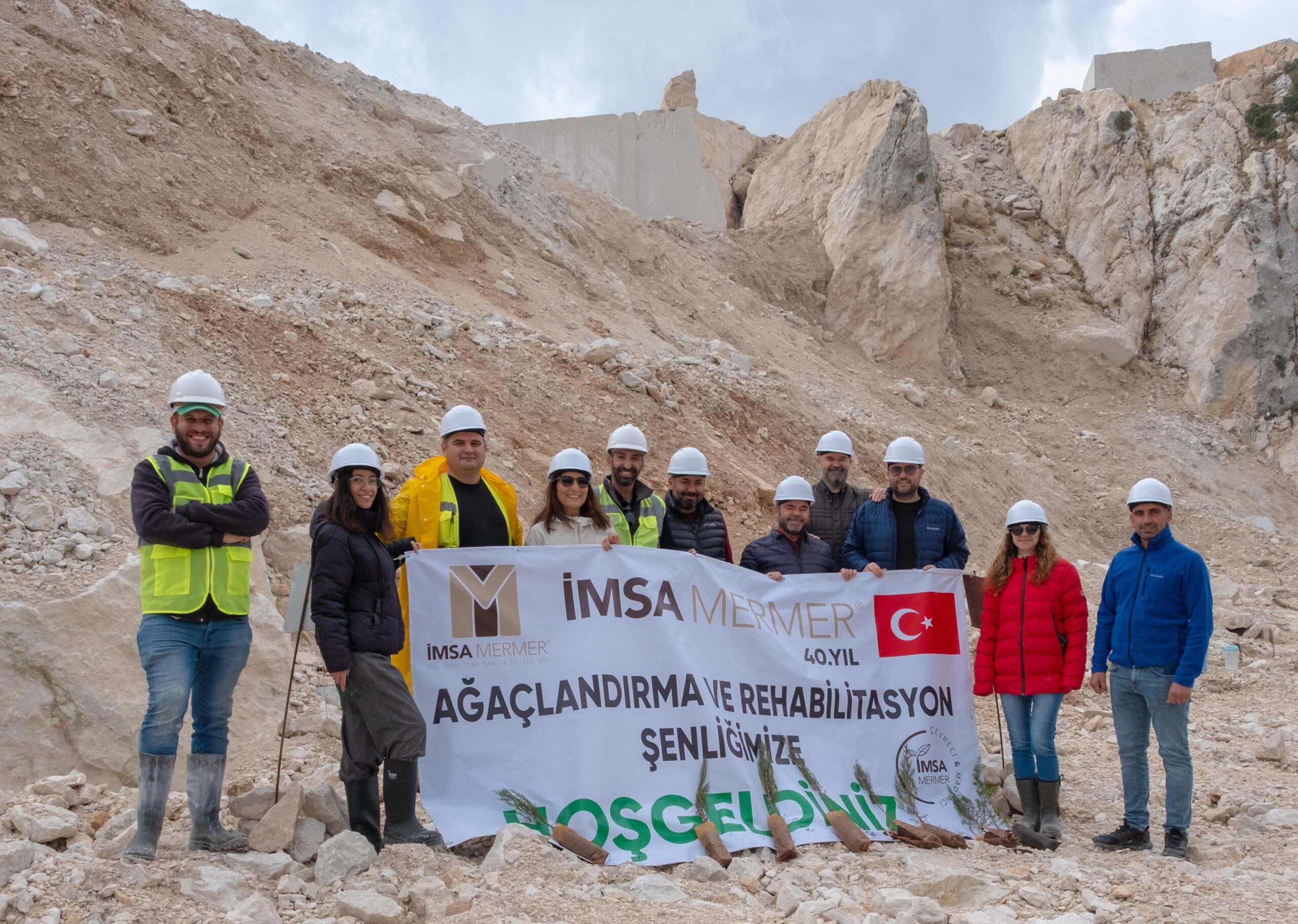 İMSA Mermer, Mermer Ocaklarını Yeniden Doğaya Kazandırdı: 7 Bin Fidan Dikildi