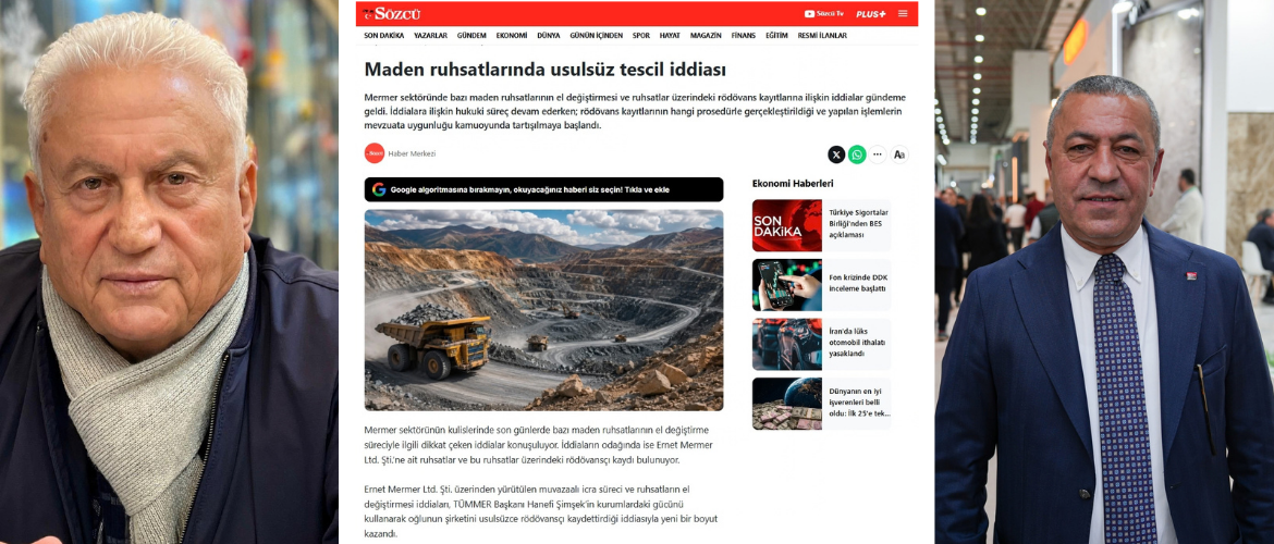 Maden ruhsatlarında usulsüz tescil iddiası gündemde